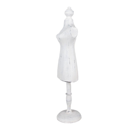 Jewellery Stand 13x11x51 cm White Wood Display Mannequin