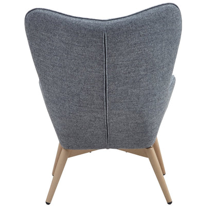 Fauteuil grijs geweven stof 80x99x92 cm