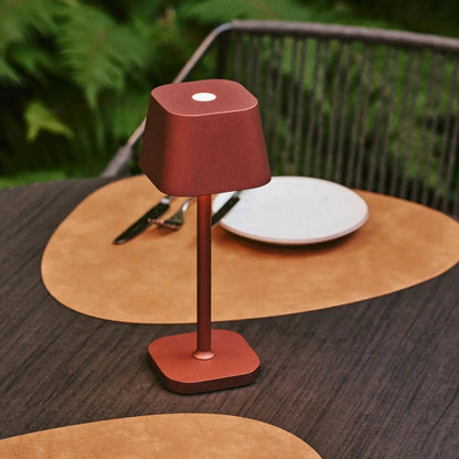 Tafellamp oplaadbaar 12 cm Ø 30 cm metaalijzer brons