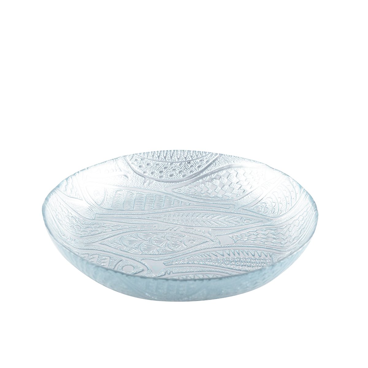Fruitschaal glas blauw 30.5 cm