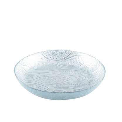Fruitschaal glas blauw 30.5 cm