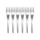 Dessertvorken zilver hammered 6 stuks 13 cm