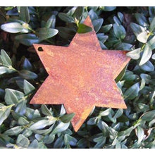 Kerstdecoratie ster 10x10 cm roest patina