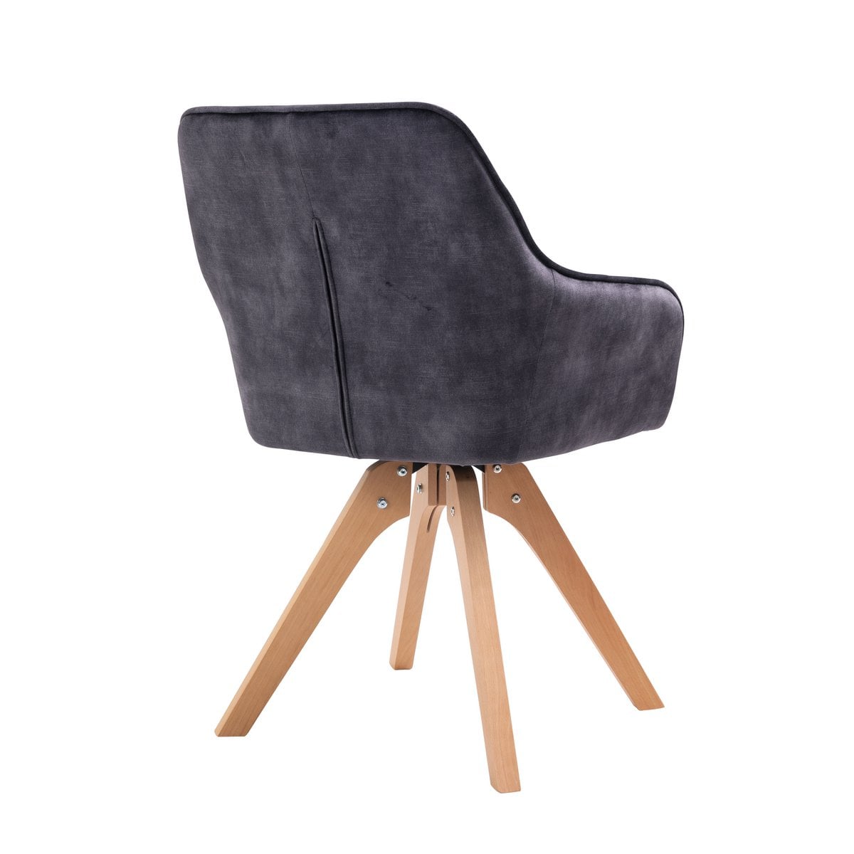 Fauteuil draaibaar fluweel zwart