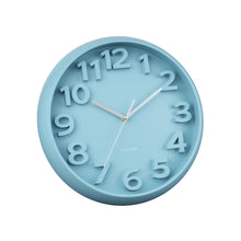Wandklok 34 cm blauw plastic