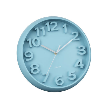Wall clock raised classical numerals