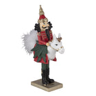 Notenkraker beeld 25 cm rood groen kunststof