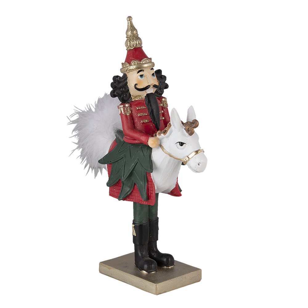 Notenkraker beeld 25 cm rood groen kunststof