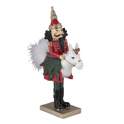 Notenkraker beeld 25 cm rood groen kunststof