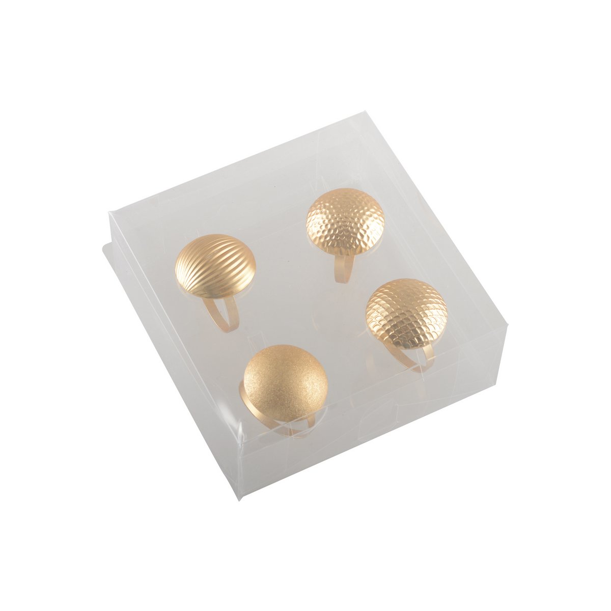 Set of 4 rounds of Matt Golden buttons