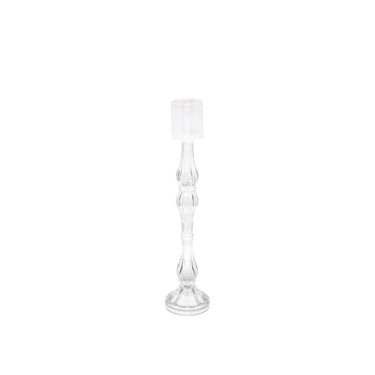 Transparant kandelaars groot model H41cm