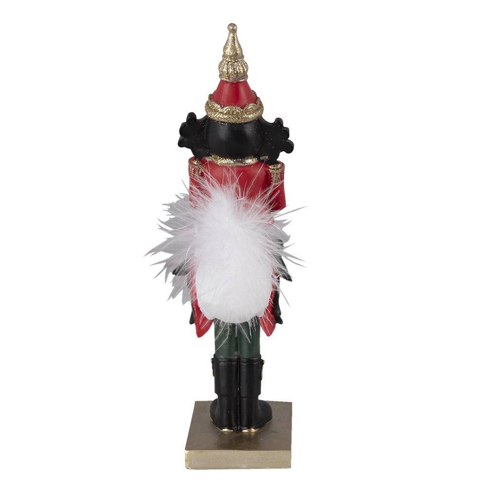 Notenkraker beeld 25 cm rood groen kunststof