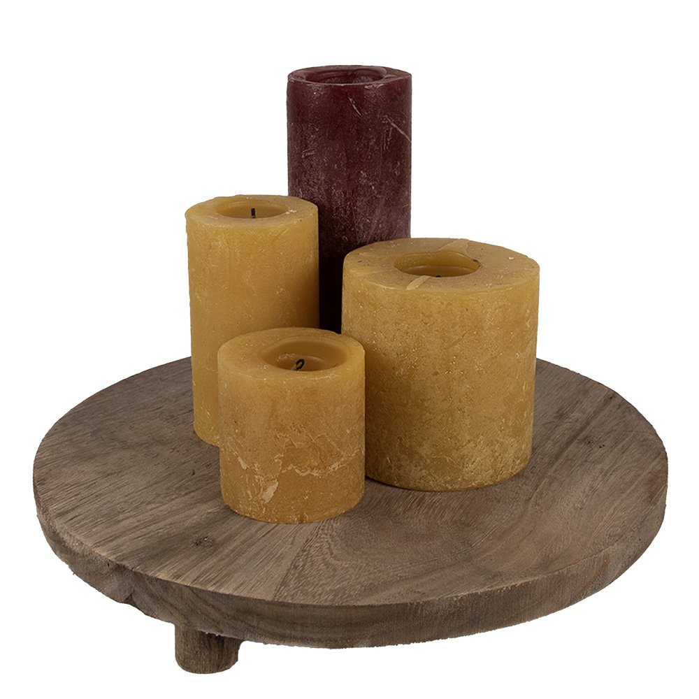 Plantenstandaard rond 33x6 cm bruin hout