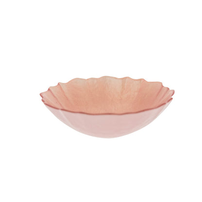 Beker roze glas 16x16x4.5 cm
