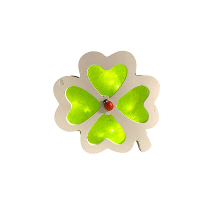 Klaverbladdecor lichtgevend 10 cm jesmonite