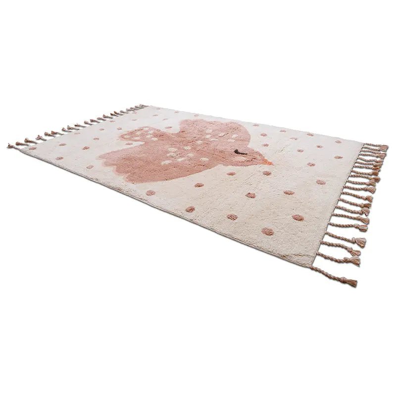 Vloerkleed kinderkamer 100x150 cm katoen vogelpatroon