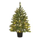 Kunstkerstboom Nagoya 90 cm met LED verlichting groen