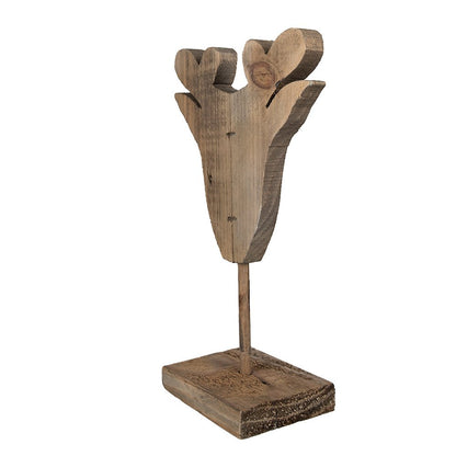 Houten rendier decoratie 16x8x25 cm bruin