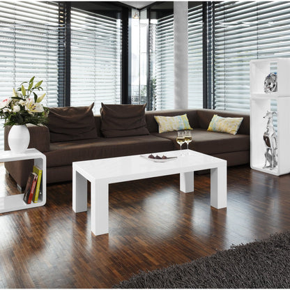 Salontafel 120x60x40 cm wit hoogglans MDF