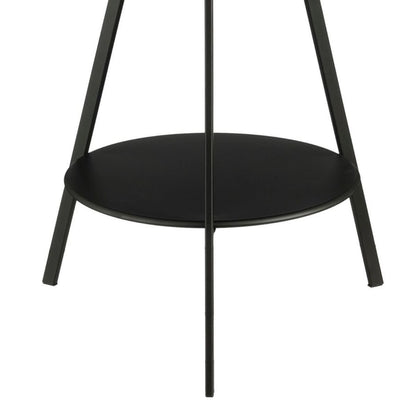 Bijzettafel metaal 46x58 cm zwart