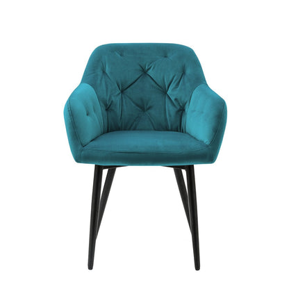 Fauteuil turkoois fluweel
