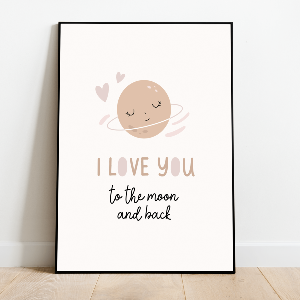 Nursery poster love you to the moon