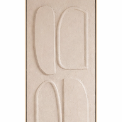 Wanddecoratie 90x30x3 cm bruin plastic