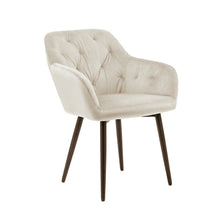Fauteuil fluweel crème 61x85x45 cm