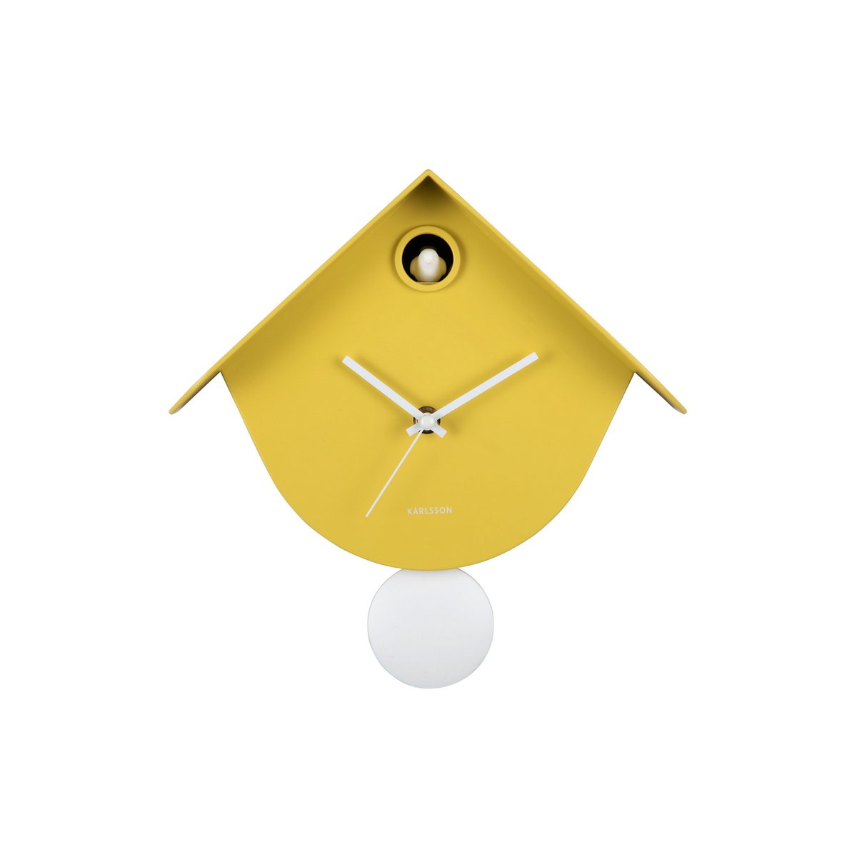 Wandklok koekoek 26 cm geel
