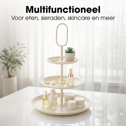 Etagère 3 niveaus Ø38x55 cm ijzer beige