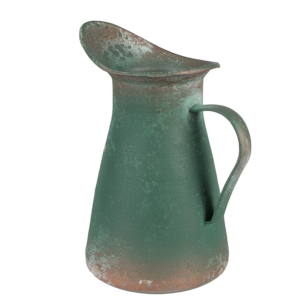 Decoratie Kan 21x15x25 cm Groen Metaal Tuindecoratie
