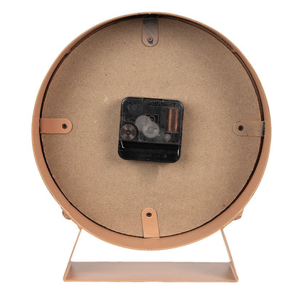 Tafelklok 24 cm bruin MDF