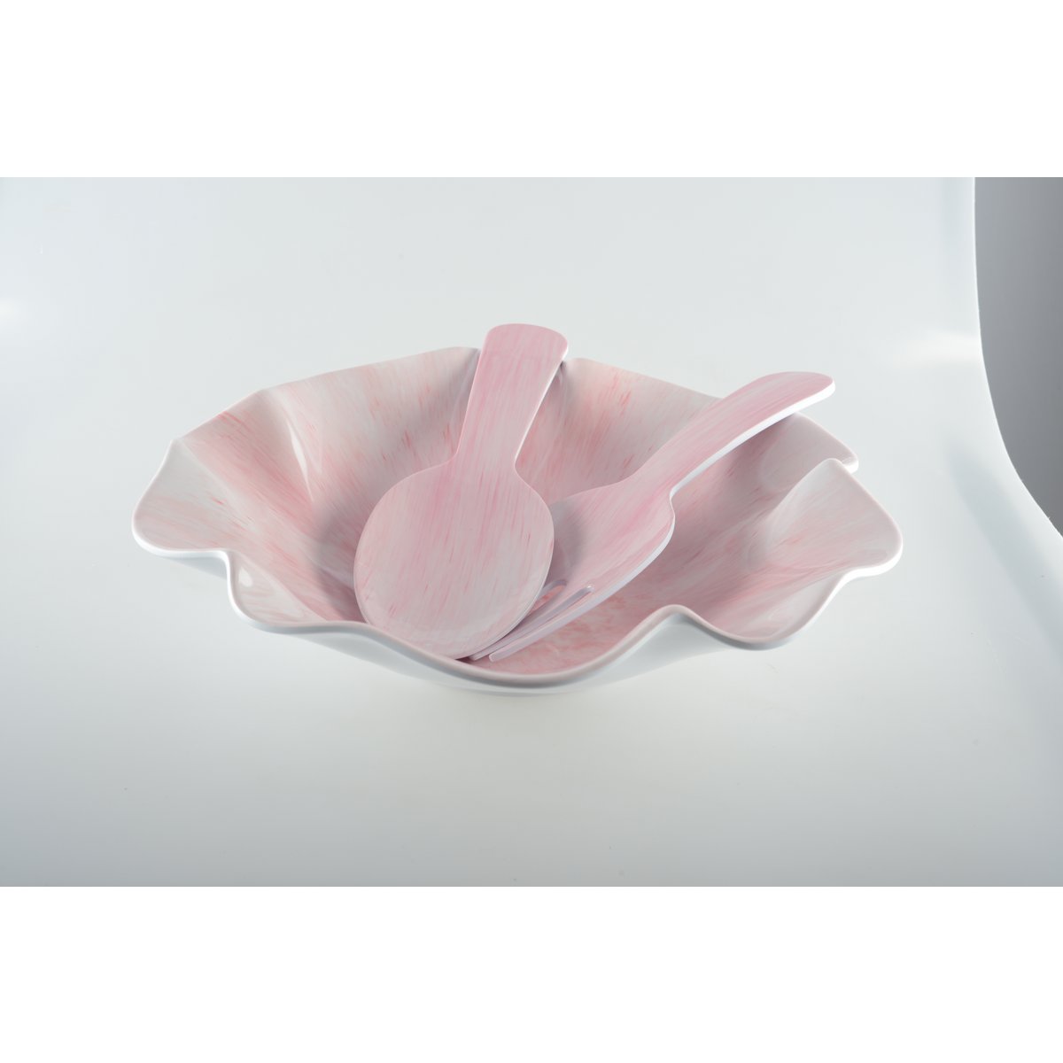 Saladebestek melamine roze 27x9.5x1 cm