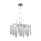 Hanglamp zilver rond 60 cm kristal