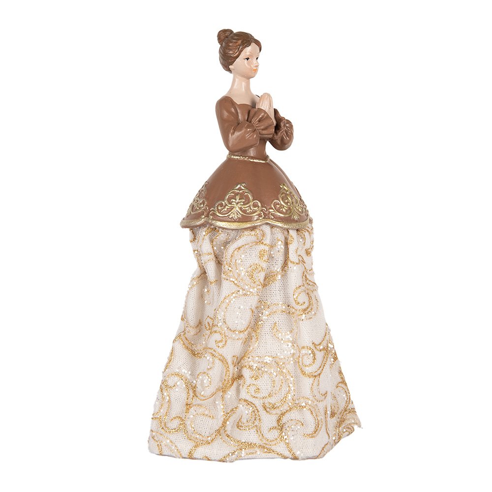 Decorative Figurine Woman 8x7x23 cm Beige Plastic