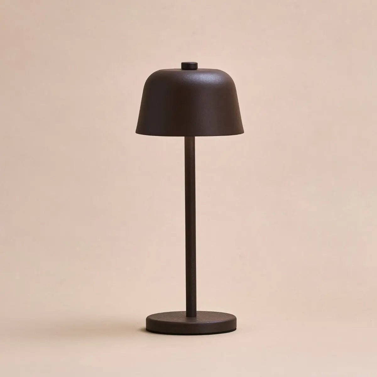 Tafellamp oplaadbaar metaal bruin Ø12x29 cm dimbaar