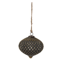 Christmas bauble Ø 14x17 cm Black Glass Christmas Tree Decoration