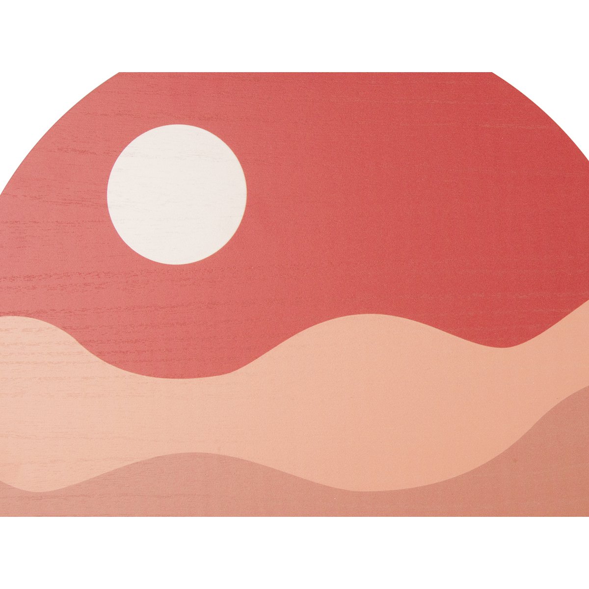 Muurkunst rond 40 cm MDF bruine kleitonen