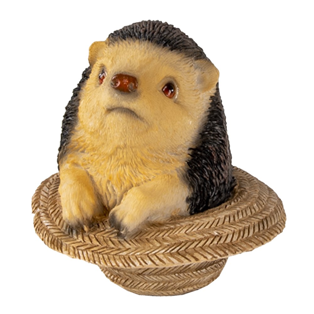 Figurine Hedgehog 8x8x9 cm Brown Plastic Hedgehog Home Accessories