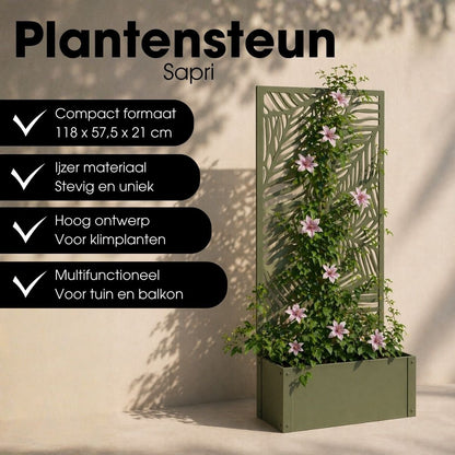 Plantenstandaard 57,5x21x118 cm groen ijzer
