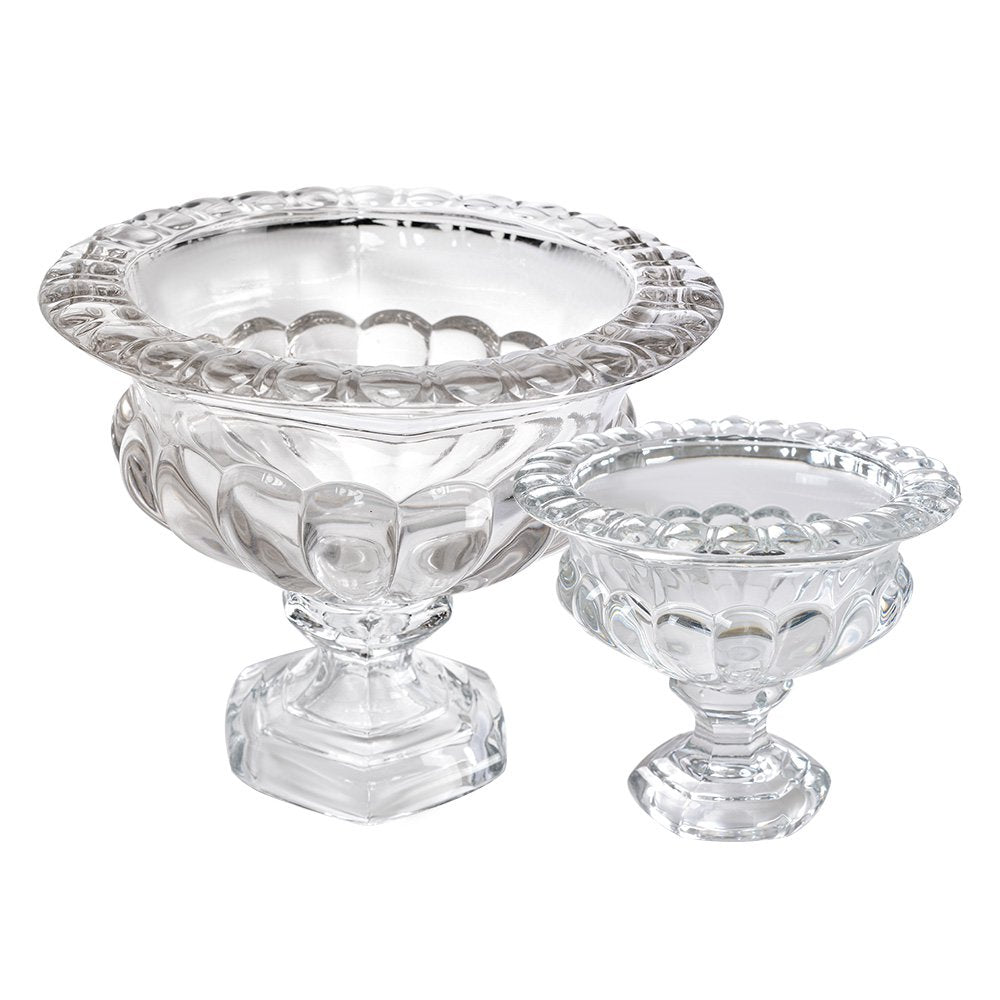 Fruitschaal Ø 19x15 cm glas transparant patroon