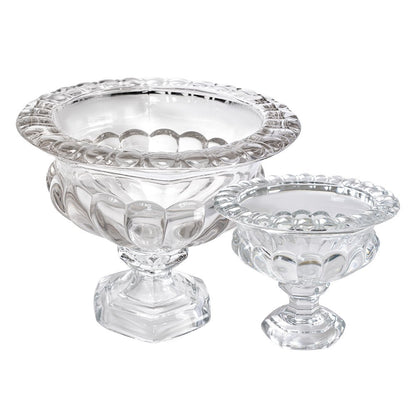 Fruitschaal Ø 19x15 cm glas transparant patroon