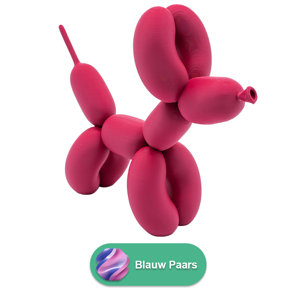 Ballon hond beeldje 20 cm zwart