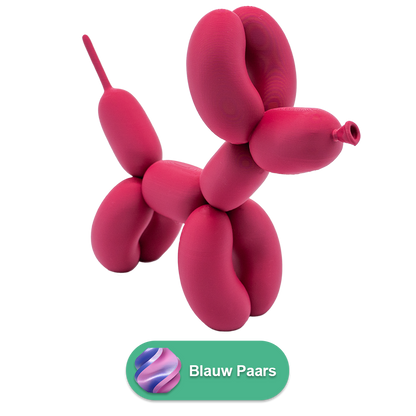 Ballon hond beeldje 20 cm zwart