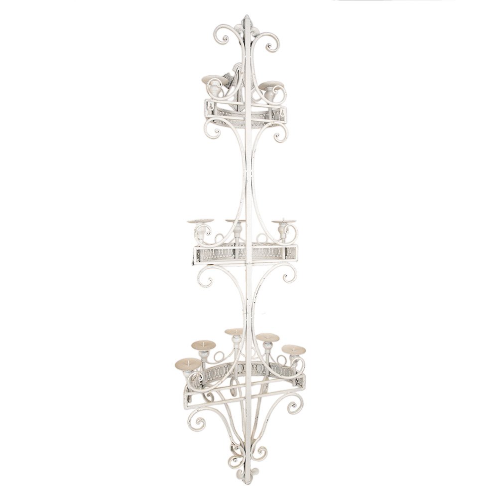 Kandelaar 44x19x143 cm metaal beige