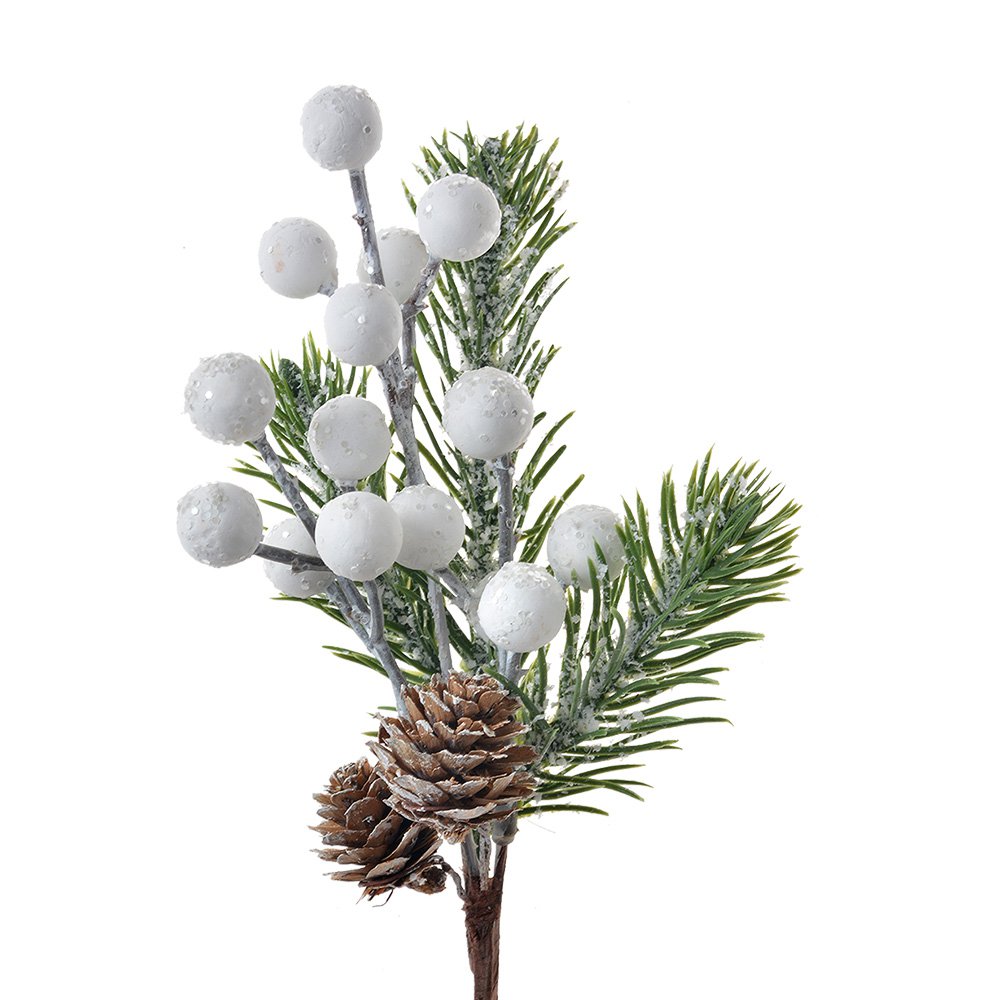 Decoratietak 22 cm wit groen kunststof