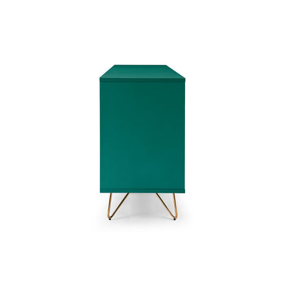Ladekast 120 cm groen met gouden poten