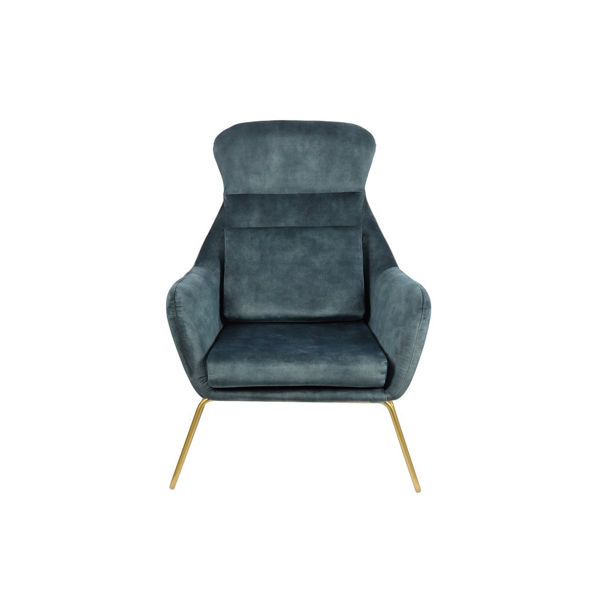 Relaxfauteuil blauw velours 73x80x102 cm