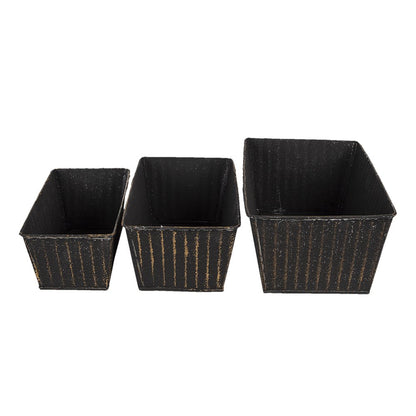 Plant holder Black Zinc Plant pot