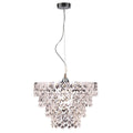 Acrylic Pendant Lamp Fancy Chrome With E27 Socket Diameter 38 Cm